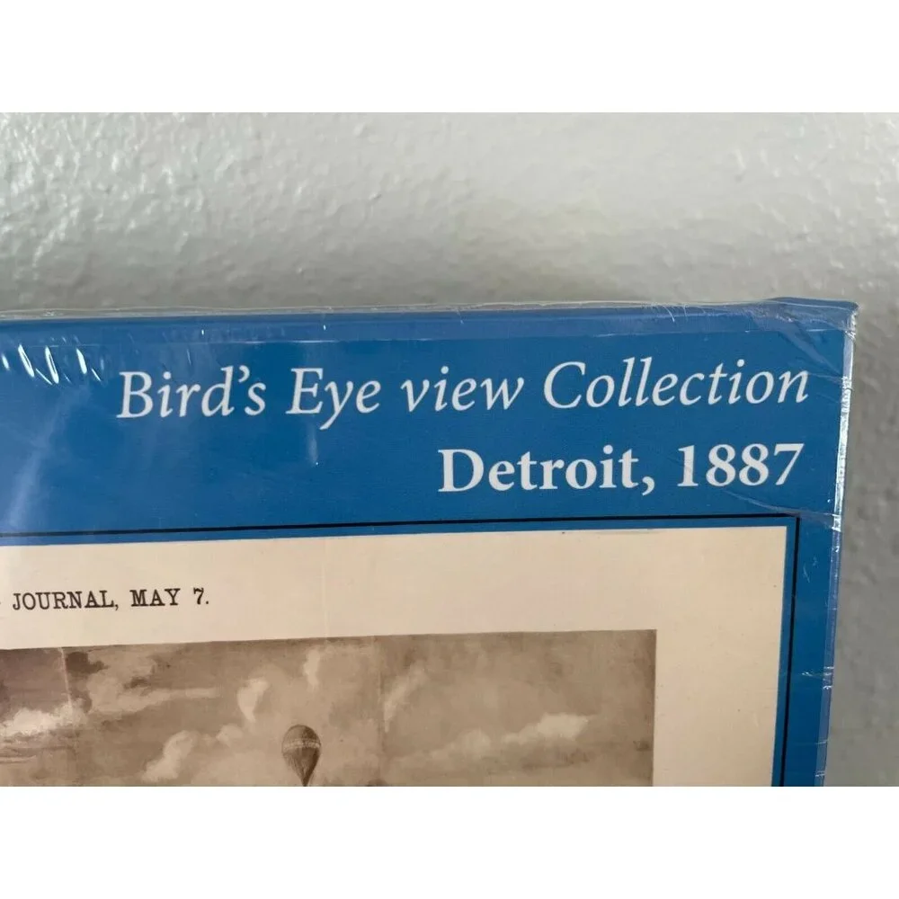 New & Sealed Michiganology 1,000 Piece Puzzle, Detroit 1887 City Bird's Eye View